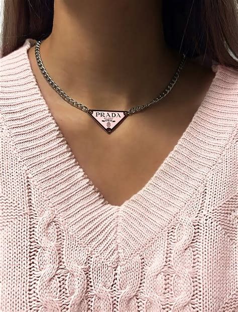 pink prada necklace dupe|items similar to prada.